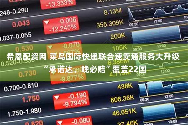 希恩配资网 菜鸟国际快递联合速卖通服务大升级 “承诺达、晚必赔”覆盖22国